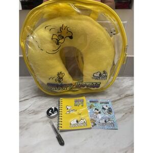 Justice Snoopy Girls Woodstock Neck Pillow 6-Piece Set TRAVEL SET‎ 6 Pieces